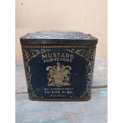 461 - Coleman's mustard advertising tin {13 cm H x 22 cm W x 16 cm D}.