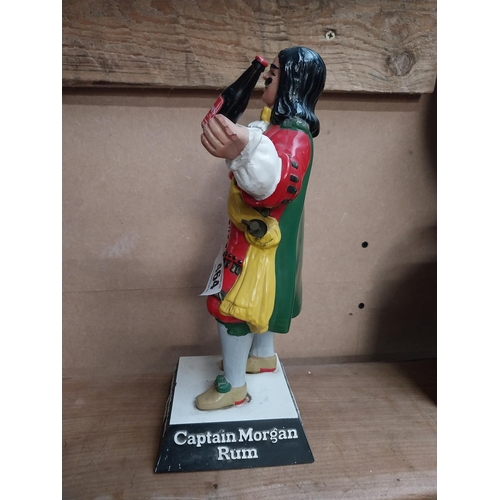 464 - Captain Morgan Rum Ruberoid advertising figure. {23 cm H x 18 cm W x 13 cm D}.