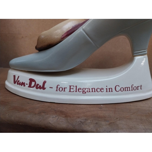 466 - Van Dal Shoe For Elegance and Comfort ceramic advertising model. {15 cm H x 13 cm W x 9 cm D}.