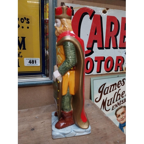 469 - Excalibur Hotel Casino Las Vegas ceramic advertising figure. {27 cm H x 9 cm Dia.}.