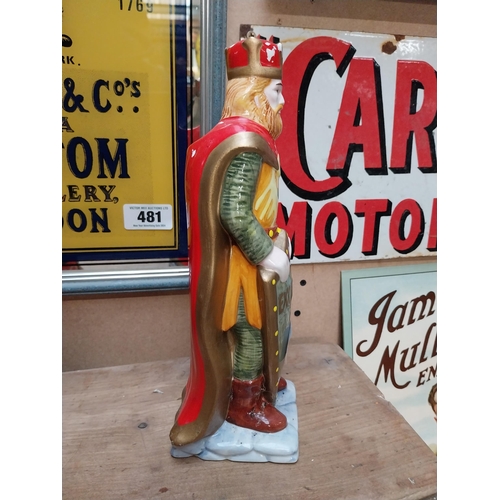 469 - Excalibur Hotel Casino Las Vegas ceramic advertising figure. {27 cm H x 9 cm Dia.}.