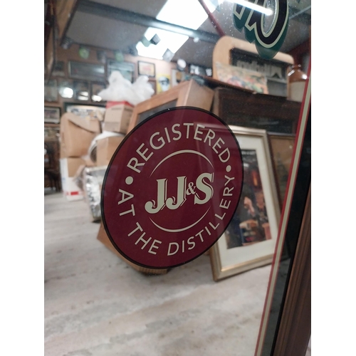 470 - John Jameson and Sons Whiskey Dublin framed advertising mirror. {83 cm H x 113 cm W}.