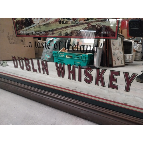 470 - John Jameson and Sons Whiskey Dublin framed advertising mirror. {83 cm H x 113 cm W}.