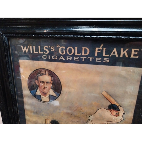 479 - Wills's Gold Flake Cigarettes Making All Efforts framed advertising print. {49 cm H x 37 cm W}.