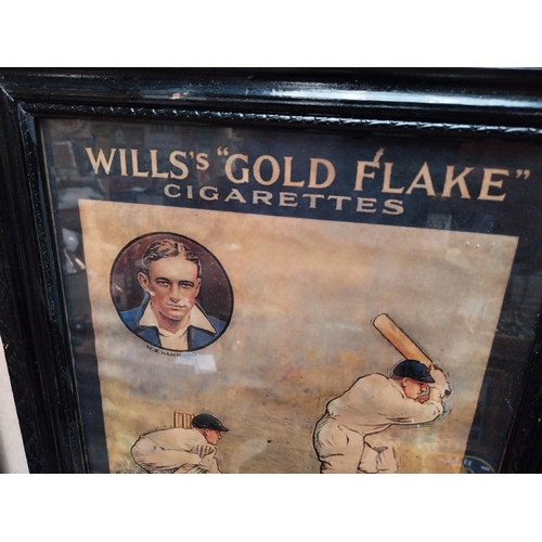 479 - Wills's Gold Flake Cigarettes Making All Efforts framed advertising print. {49 cm H x 37 cm W}.