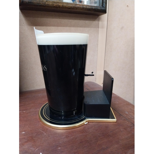 492 - Guinness advertising counter font light. {15 cm H x 13 cm W x 9 cm D}.