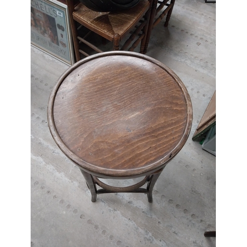 508 - Three bentwood bar stools. {80 cm H x 37 cm Dia.}.