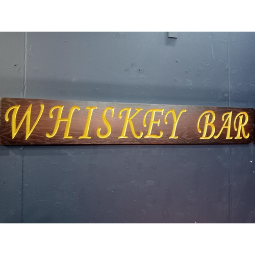 517A - Irish Whisky Bar Scotch wooden board sign {H 19cm x W 223cm }.