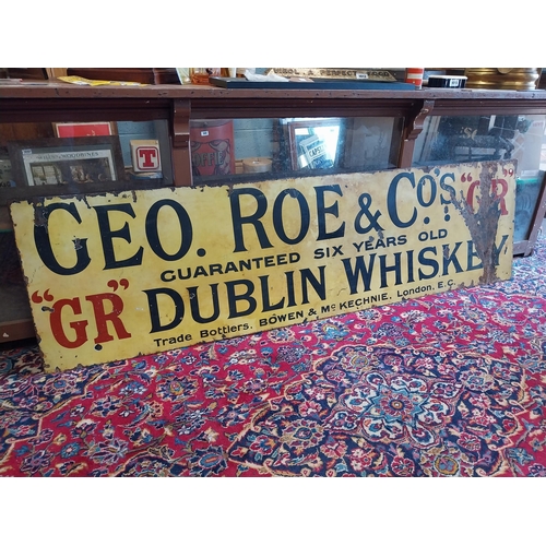 518 - Rare George Roe & Co. enamel advertising sign {59 cm H x 199 cm W}.