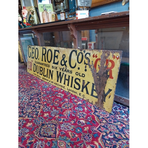 518 - Rare George Roe & Co. enamel advertising sign {59 cm H x 199 cm W}.