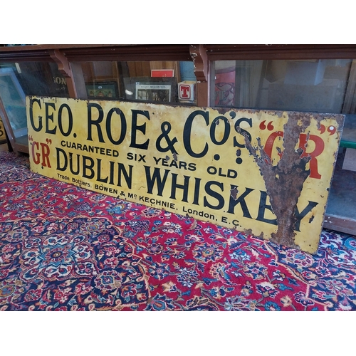 518 - Rare George Roe & Co. enamel advertising sign {59 cm H x 199 cm W}.