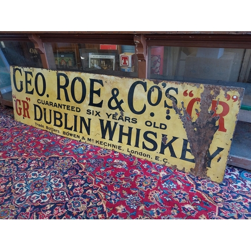 518 - Rare George Roe & Co. enamel advertising sign {59 cm H x 199 cm W}.