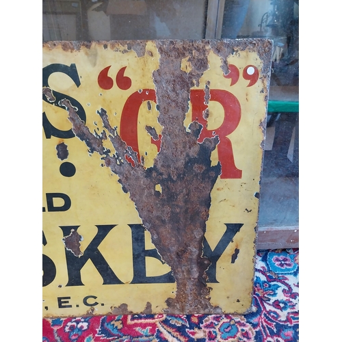 518 - Rare George Roe & Co. enamel advertising sign {59 cm H x 199 cm W}.