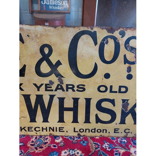 518 - Rare George Roe & Co. enamel advertising sign {59 cm H x 199 cm W}.