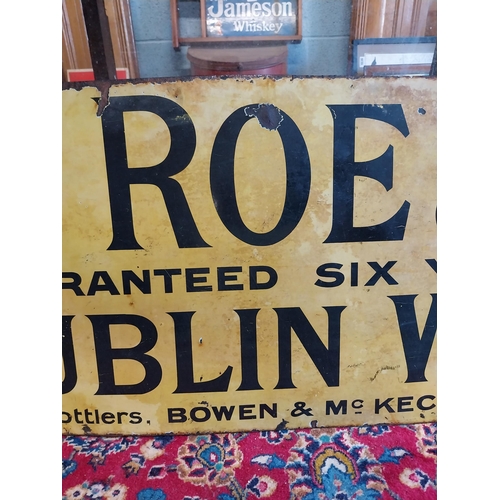 518 - Rare George Roe & Co. enamel advertising sign {59 cm H x 199 cm W}.