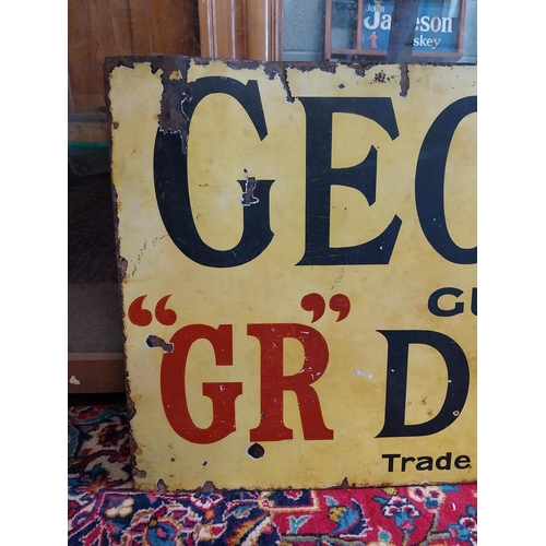 518 - Rare George Roe & Co. enamel advertising sign {59 cm H x 199 cm W}.