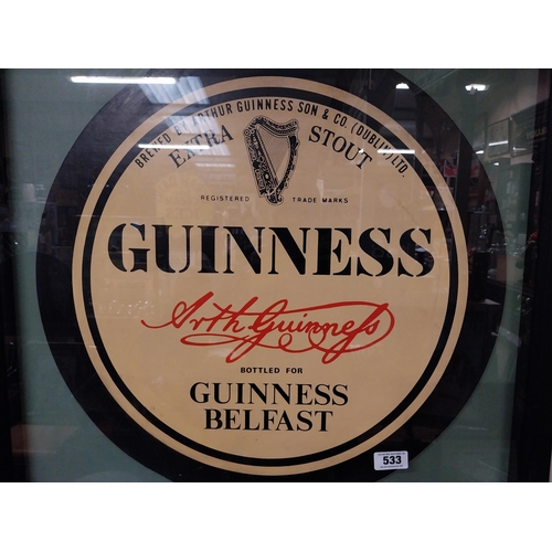 533 - Guinness Belfast framed Advert. {77 cm H x 76 cm W}.