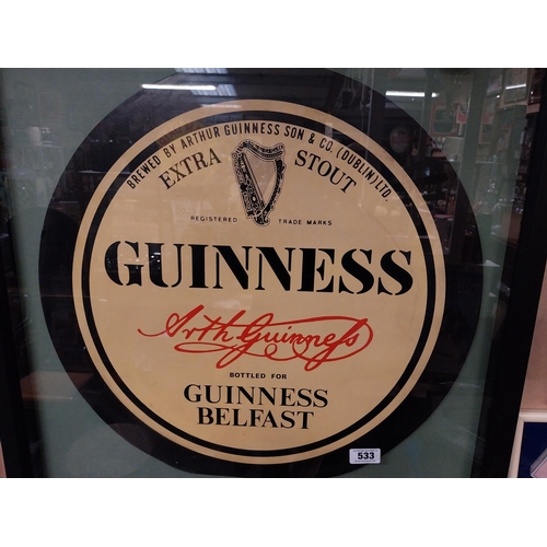 533 - Guinness Belfast framed Advert. {77 cm H x 76 cm W}.