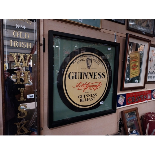 533 - Guinness Belfast framed Advert. {77 cm H x 76 cm W}.