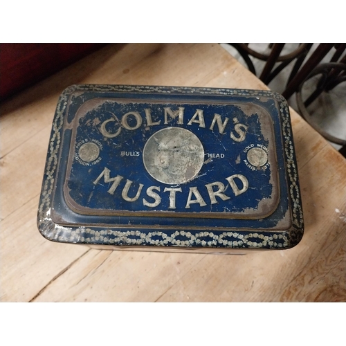 546 - Coleman's mustard advertising tin {13cm H x 22 cm W x 16cm D}.