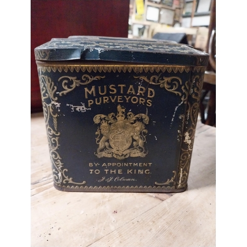 546 - Coleman's mustard advertising tin {13cm H x 22 cm W x 16cm D}.