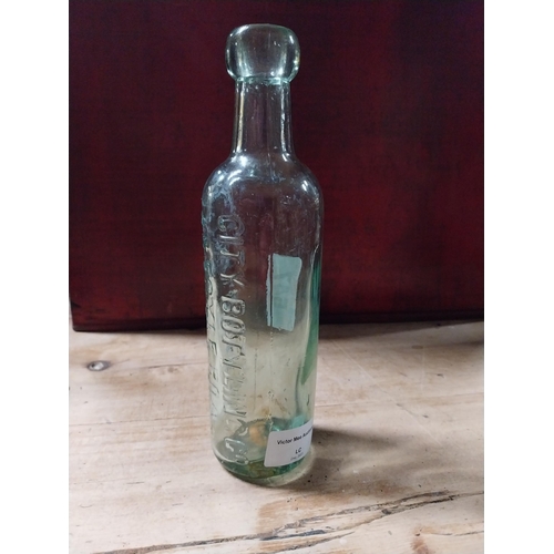 547 - City Bottling Co 40 Foyle Road Londonderry blob top bottle. {22 cm H x 6 cm Dia.}.