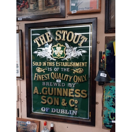 568 - The Stout Sold in this establishment is of the finest quality brewed by A Guinness and Son and Co of... 