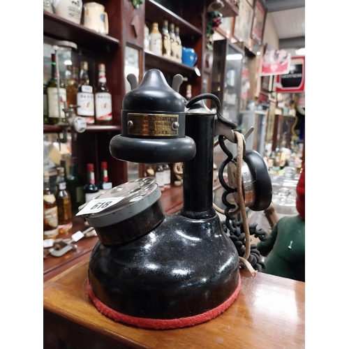 618 - Early 20th C. Bakelite telephone. {24 cm H x 23 cm W x 15 cm D}.