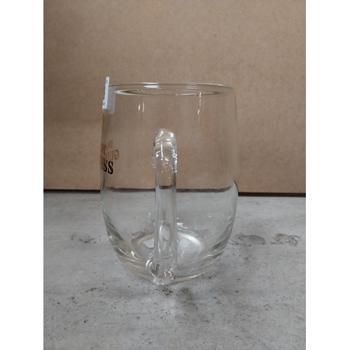 619 - Three Guinness crystal glasses - 3 pint Waterford Crystal , 1 pint and half pint. {17 cm H, 12 cm H ... 