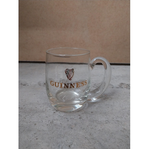 619 - Three Guinness crystal glasses - 3 pint Waterford Crystal , 1 pint and half pint. {17 cm H, 12 cm H ... 