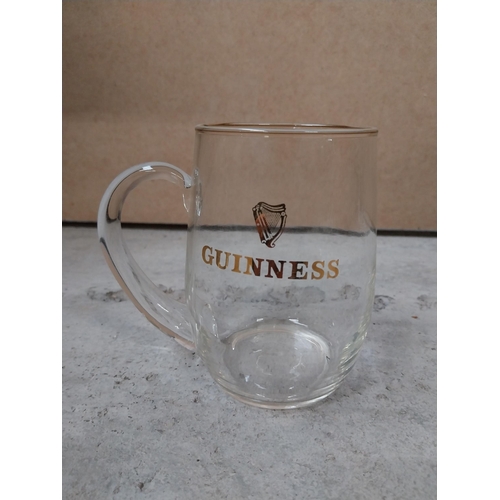 619 - Three Guinness crystal glasses - 3 pint Waterford Crystal , 1 pint and half pint. {17 cm H, 12 cm H ... 