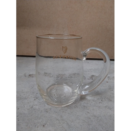 619 - Three Guinness crystal glasses - 3 pint Waterford Crystal , 1 pint and half pint. {17 cm H, 12 cm H ... 