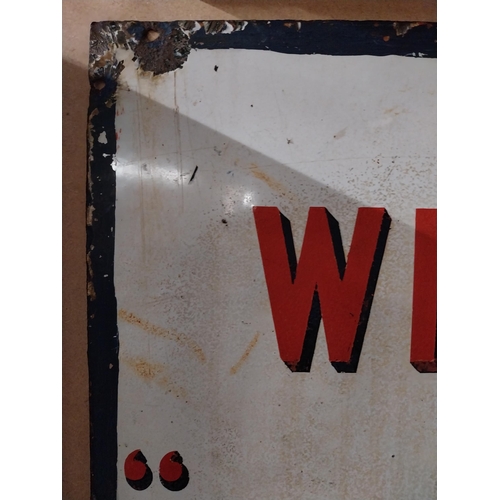 62 - Will's Bulwark Cut Plug tobacco enamel advertising sign. {91 cm H x 61 cm W}.