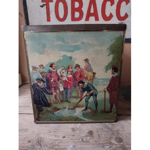 65 - Chadwell Biscuits pictorial advertising tin. {25 cm H x 22 cm  W x 22 cm D}.