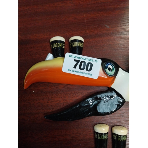 700 - Set of three Carltonware Guinness Flying Toucan wall plaques.  {12 cm H x 25 cm W to 8 cm H x 16 cm ... 