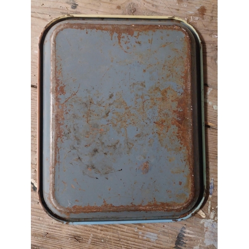 72 - 1950's Coca Cola tinplate advertising tray. {17 cm H x 23 cm W}.