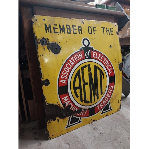 80 - Association of Machinery Traders enamel sign. {70 cm H x 60 cm W}.