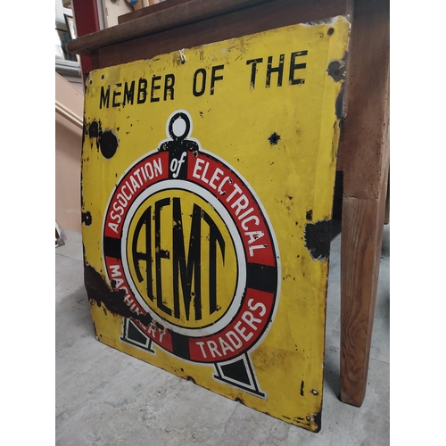 80 - Association of Machinery Traders enamel sign. {70 cm H x 60 cm W}.