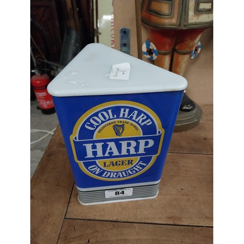 84 - Harp Lager counter font. {23 cm H x 16 cm  W x 13 cm D}.