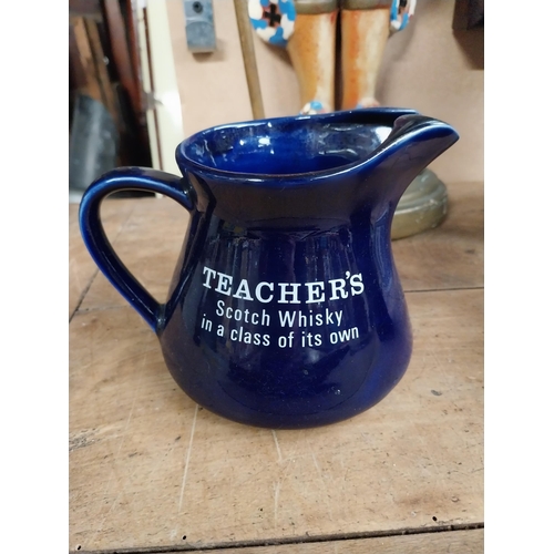 85 - Teachers Scotch Whiskey ceramic water jug {12 cm H x 18 cm W x 13 cm W} and Whistle for you Beer Mug... 