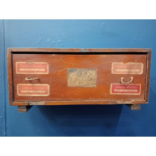 888 - Medical cabinet  {H 17cm x W 37cm x D 14cm }.