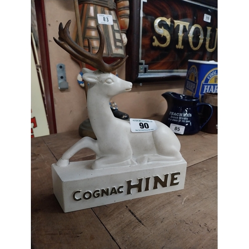 90 - Cognac Hine Ruberoid advertising figure. {25 cm H x 22 cm W x 6 cm D}.