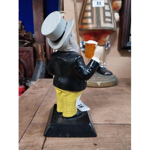 91 - William Younger Ruberoid advertising figure. {22 cm H x 12 cm W x 10 cm D}.