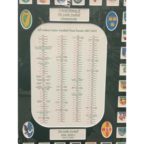 97A - GAA All Ireland Senior football final results 1887-2022 {H 57cm x W 46cm}.