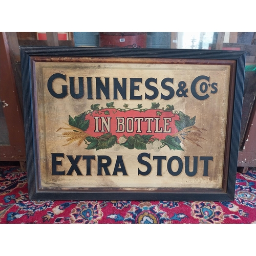 700A - Original Guiness & Co. Extra Stout advertising showcard mounted in painted frame {50 cm H x 70 cm W}... 