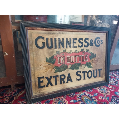 700A - Original Guiness & Co. Extra Stout advertising showcard mounted in painted frame {50 cm H x 70 cm W}... 