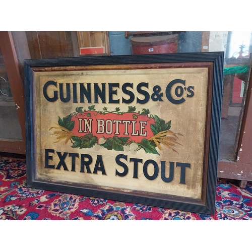 700A - Original Guiness & Co. Extra Stout advertising showcard mounted in painted frame {50 cm H x 70 cm W}... 