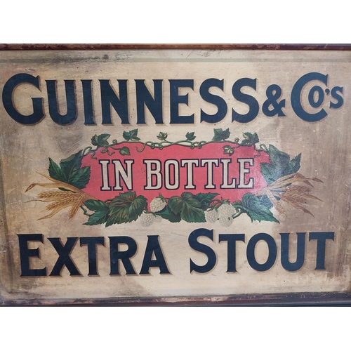 700A - Original Guiness & Co. Extra Stout advertising showcard mounted in painted frame {50 cm H x 70 cm W}... 