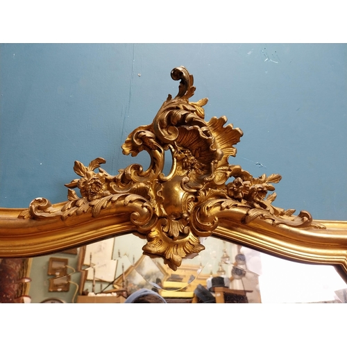 121 - Good quality gilt overmantle in the Victorian style. {175 cm H x 100 cm W}.