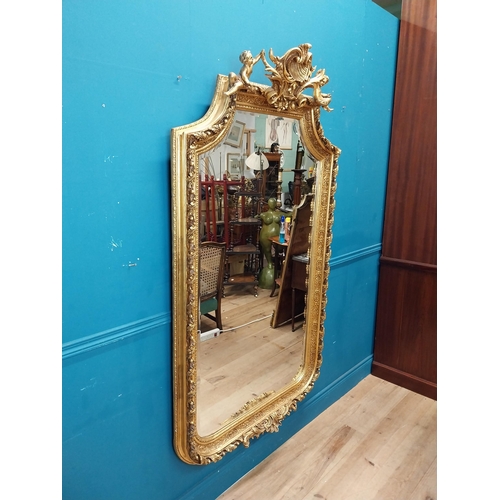 121 - Good quality gilt overmantle in the Victorian style. {175 cm H x 100 cm W}.